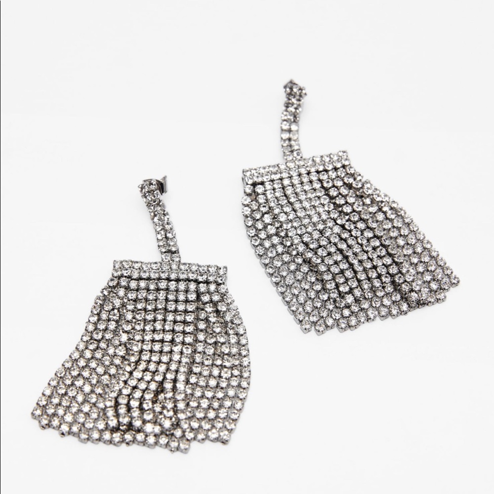 「Sale」GORGEOUS | NWT ZARA FW21 SPARKLY EARRINGS - Picture 7 of 7